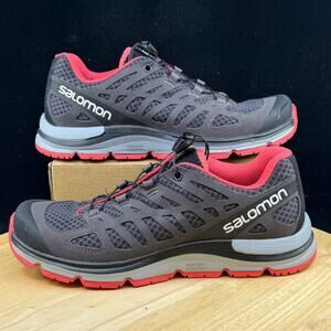 Salomon Women Shoes Synapse Hiking Athletic Trail Black/ Pink Sz 6.5